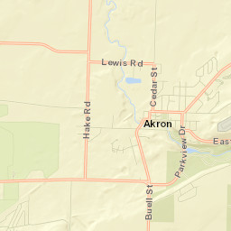 Akron Street Map