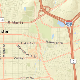 Manchester, New Hampshire Street Map