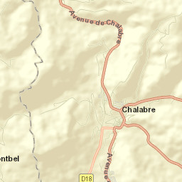 Chalabre Street Map
