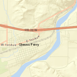 Glenns Ferry Street Map