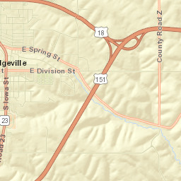 Dodgeville Street Map