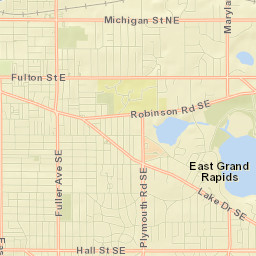 East Grand Rapids Street Map