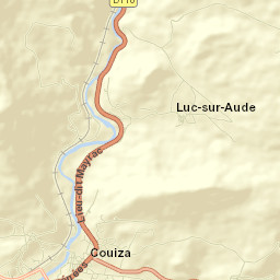Couiza Street Map