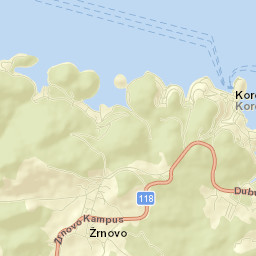 Žrnovo Street Map