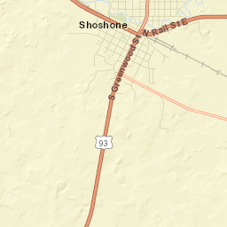 Shoshone Street Map