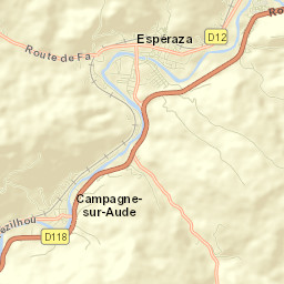Espéraza Street Map