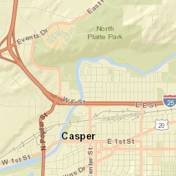 Casper Street Map