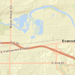 Evansville Street Map