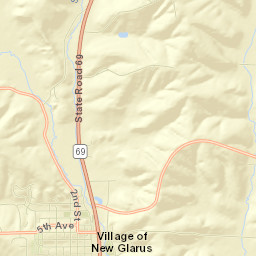 New Glarus Street Map