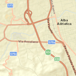 Alba Adriatica Street Map