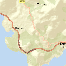 Dubrovačko primorje Street Map