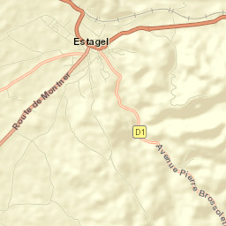 Estagel Street Map