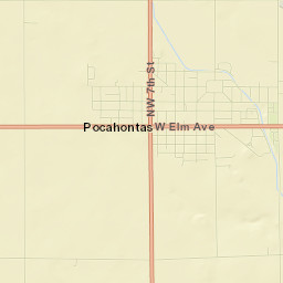 Pocahontas Street Map