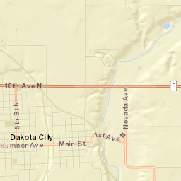 Dakota City Street Map