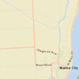 Marine City Street Map