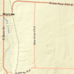 Warsaw Street Map
