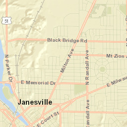 Janesville Street Map