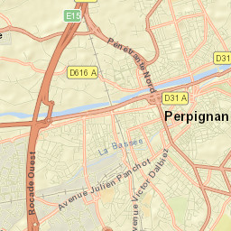 Perpignan Street Map