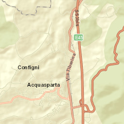 Acquasparta Street Map