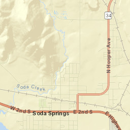 Soda Springs Street Map