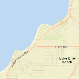 Lake Erie Beach Street Map