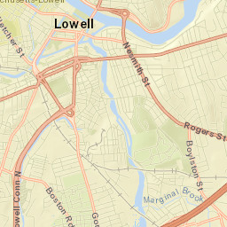 Lowell, Massachusetts Street Map