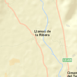 Llamas de la Ribera Street Map