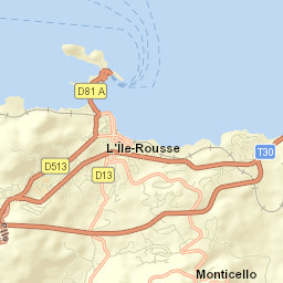 L'Île-Rousse Street Map