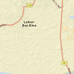 Latour-Bas-Elne Street Map