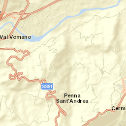 Penna Sant'Andrea Street Map