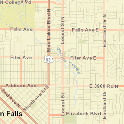Twin Falls Street Map