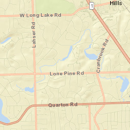 Bloomfield Hills Street Map