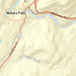 Millers Falls Street Map