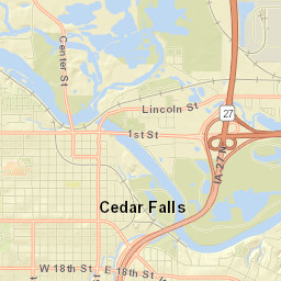 Cedar Falls Street Map