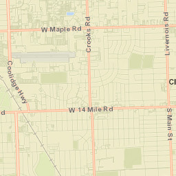 Clawson Street Map