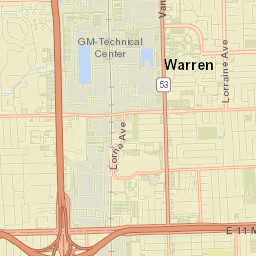 Warren, Michigan Street Map