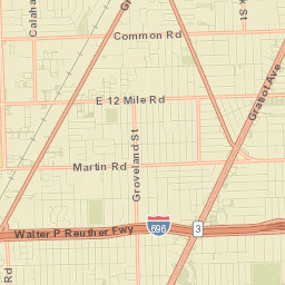 Roseville Street Map