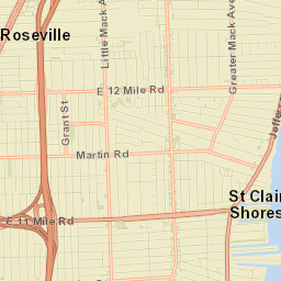 Saint Clair Shores Street Map