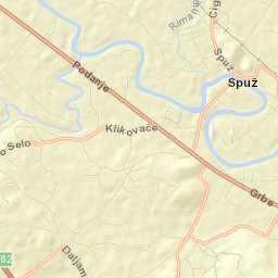 Spuž Street Map