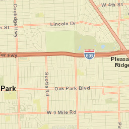 Oak Park Street Map
