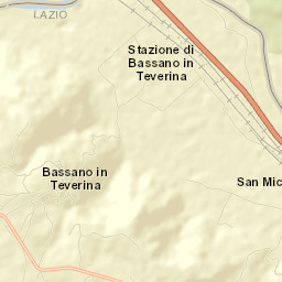 Bassano in Teverina Street Map