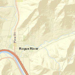 Rogue River Street Map