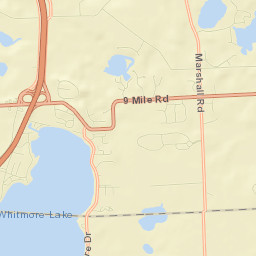 Whitmore Lake Street Map