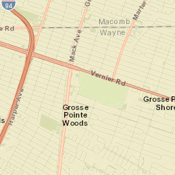Grosse Pointe Woods Street Map