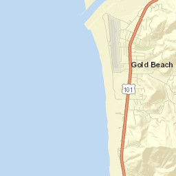 Gold Beach Street Map