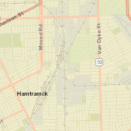 Hamtramck Street Map
