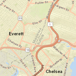 Everett Street Map