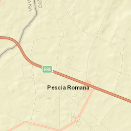 Pescia Romana Street Map