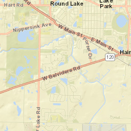 Round Lake Park Street Map
