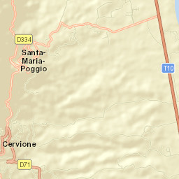 Cervione Street Map